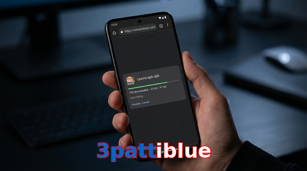 Main screen of 3Pattiblue apk page for PK players