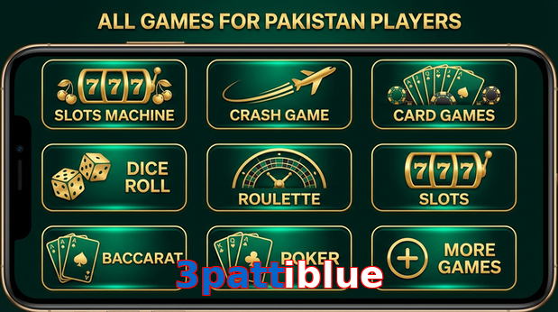 Main screen of 3Pattiblue games page for PK players