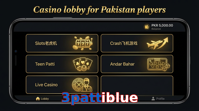 Lobby view of 3Pattiblue for Pakistan users