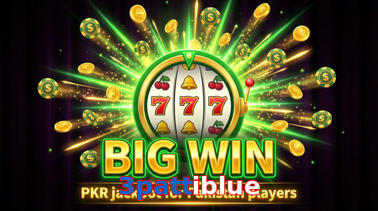 Big win animation on 3Pattiblue slot game